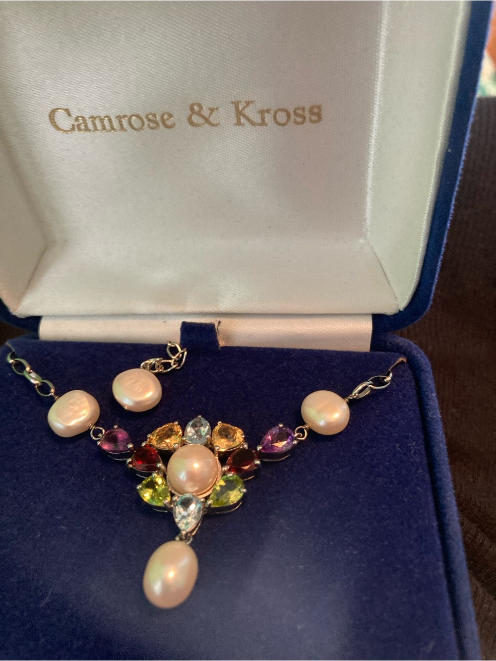 Camrose & Kross Multicolor Pearl and Gem Necklace